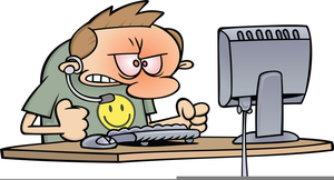 Free Clipart Frustrated Person At Computer