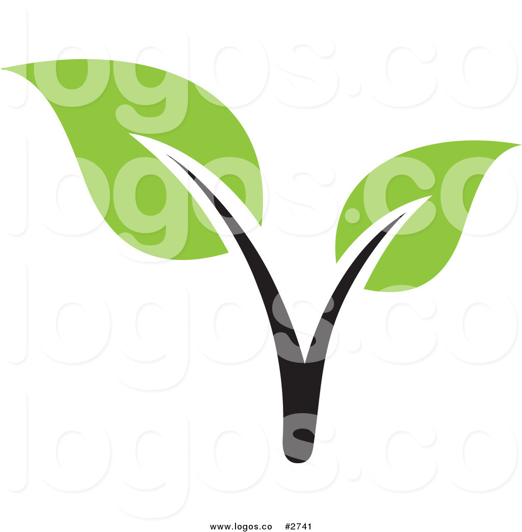 Royalty Free Sprouting Seedling Plant Clipart Logo by elena
