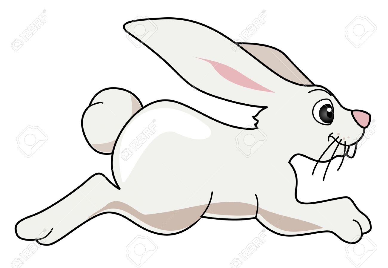 Running rabbit clipart jpg