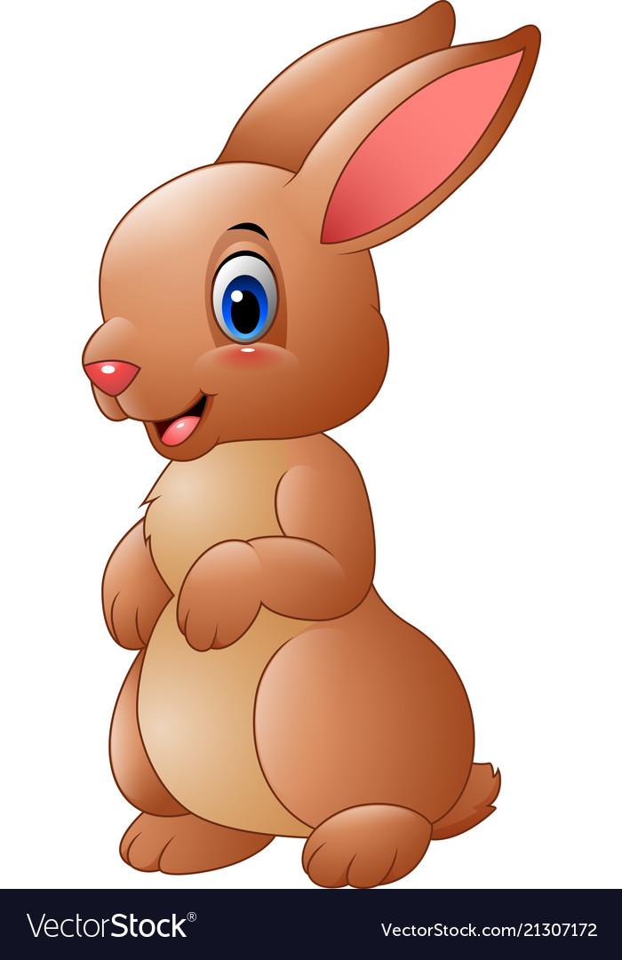 Cartoon brown rabbit.