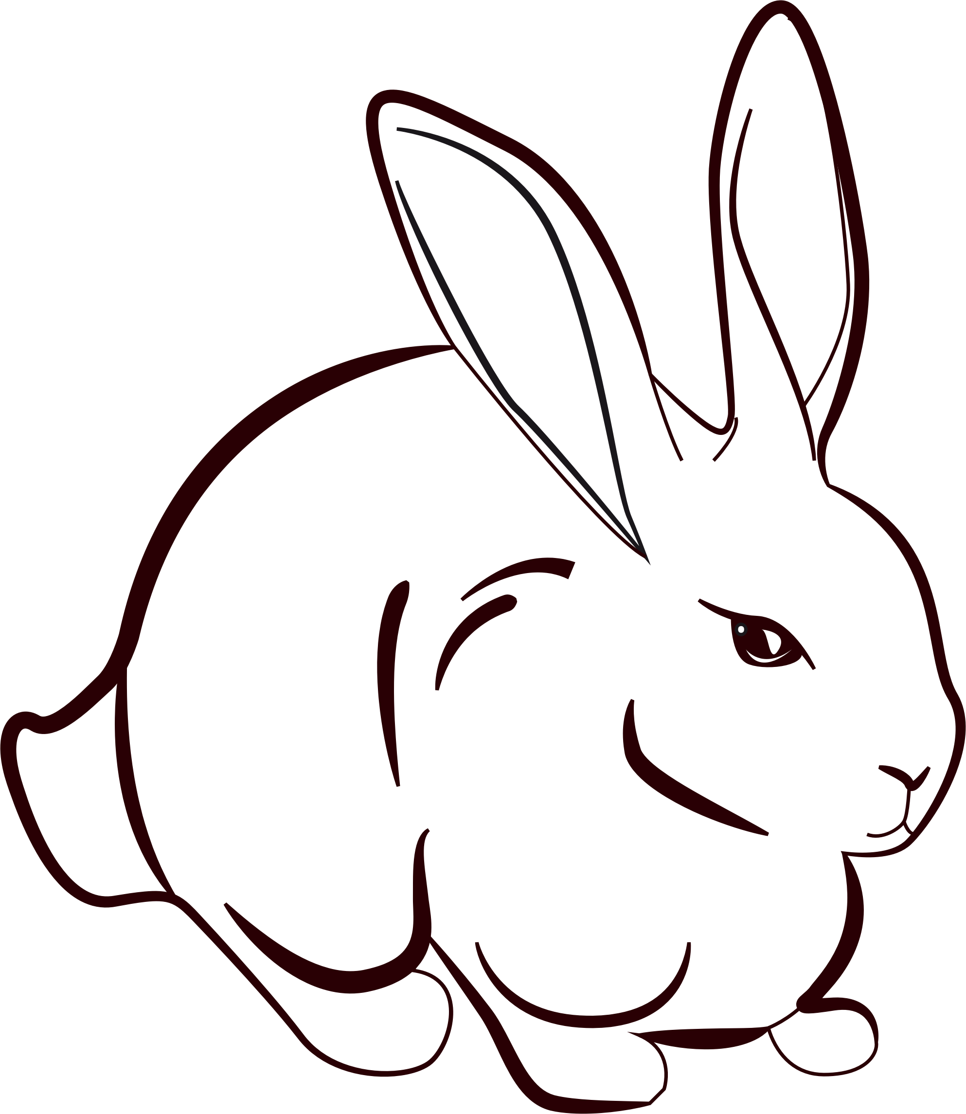 Image result for line art rabbit