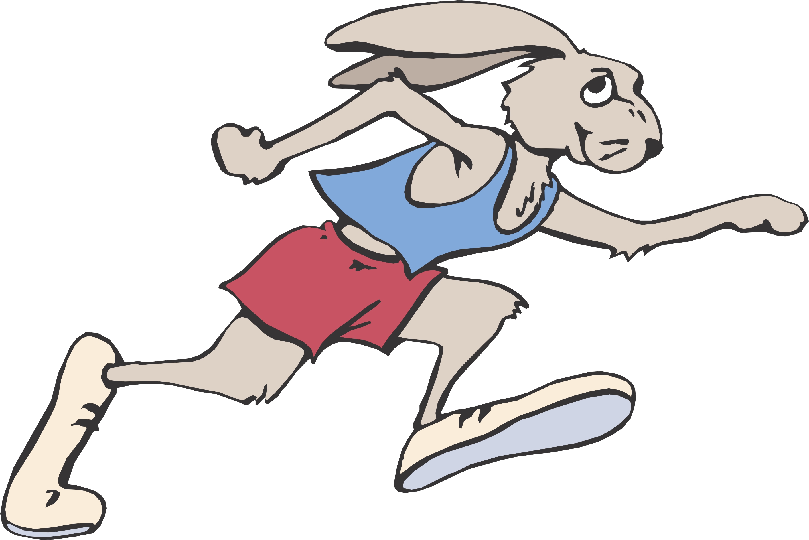 Free Cartoon Rabbit Running, Download Free Clip Art, Free