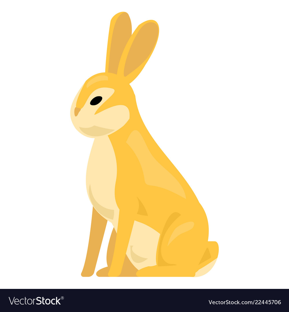 Wild rabbit icon cartoon style
