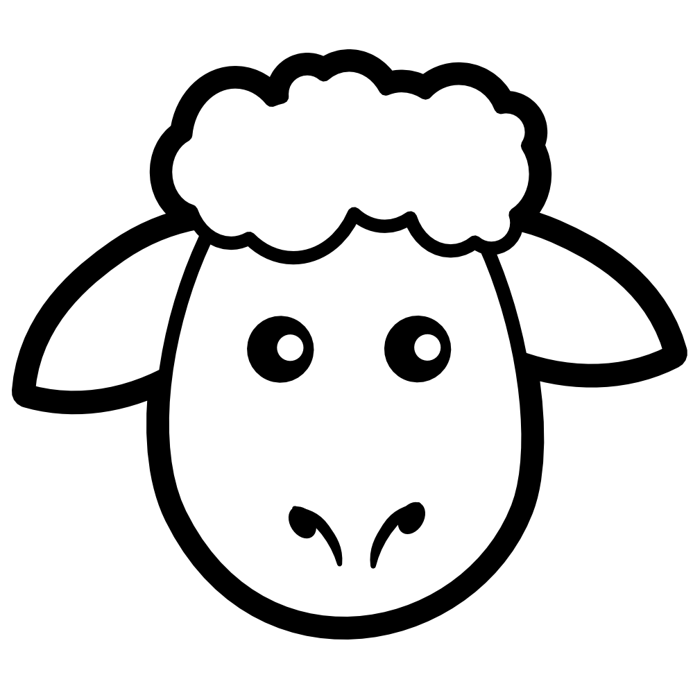 Clipart sheep coloring page, Clipart sheep coloring page