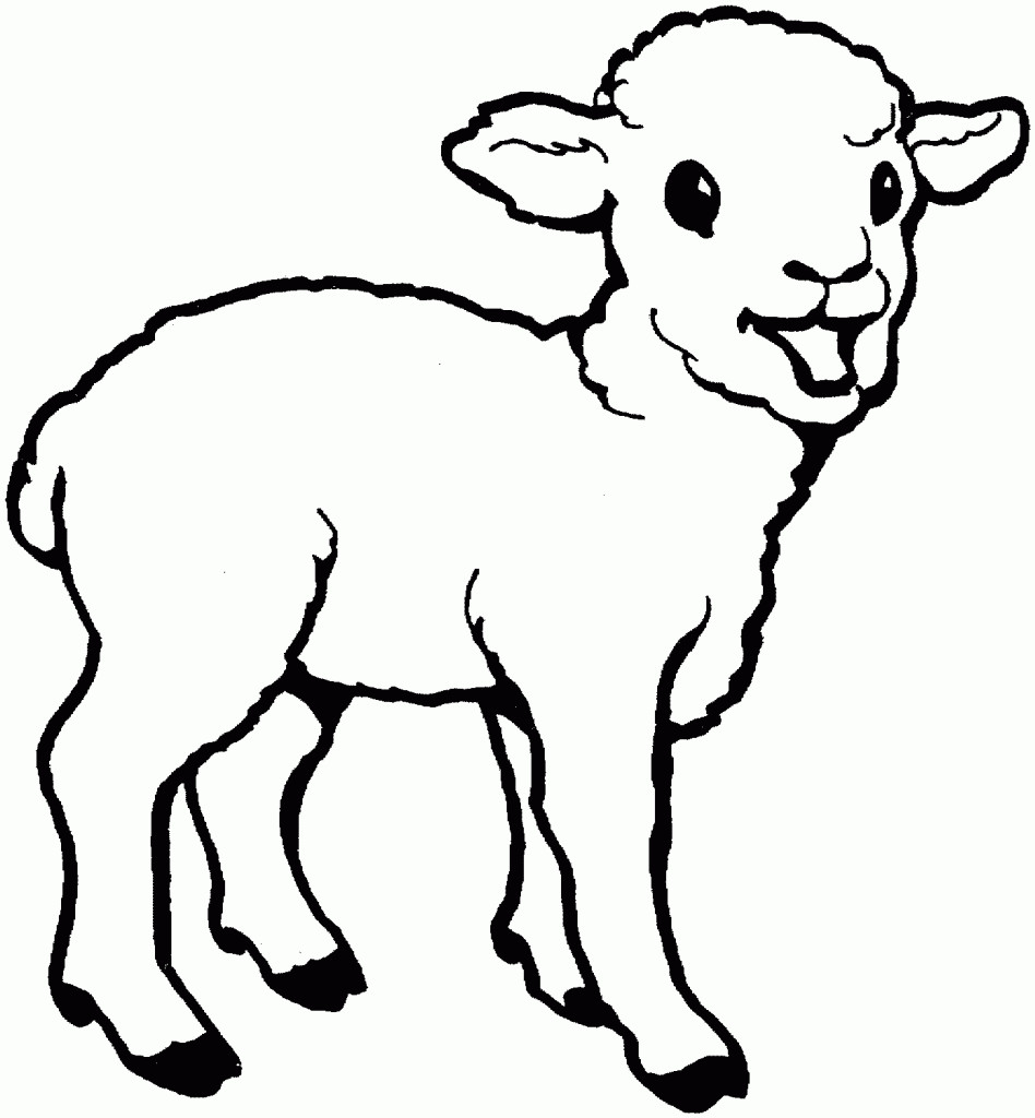 Best Of Sheep Outline Coloring Page
