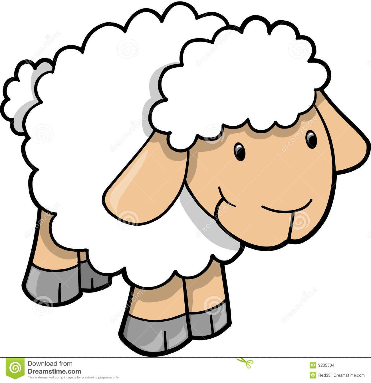 Cute Sheep Lamb Vector