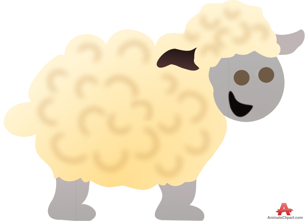 Fluffy sheep clipart.
