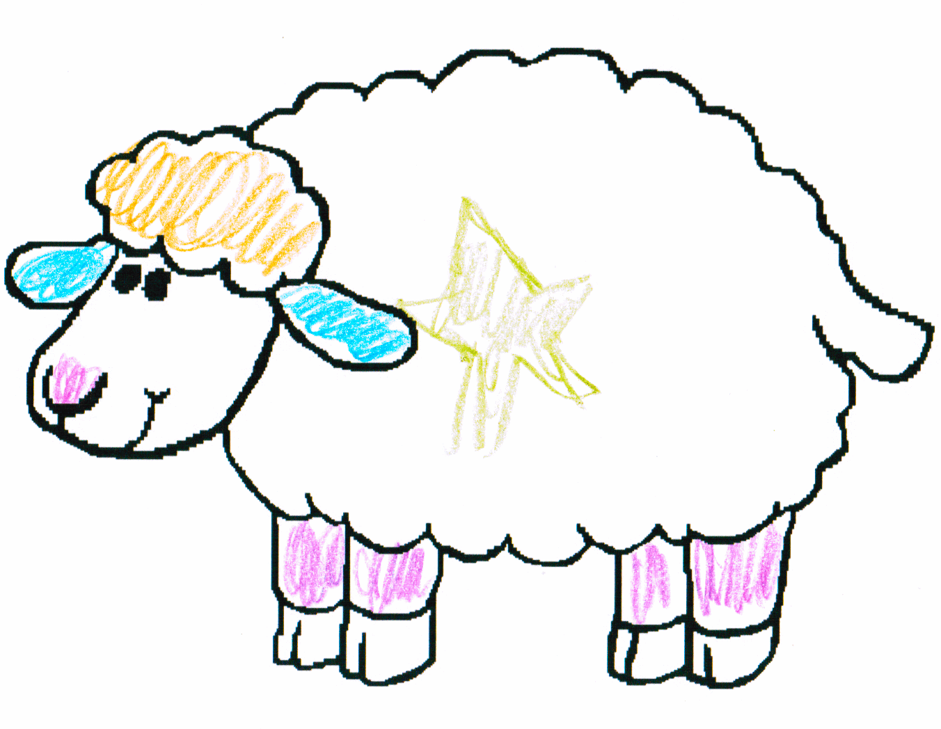 Free sheep drawings.