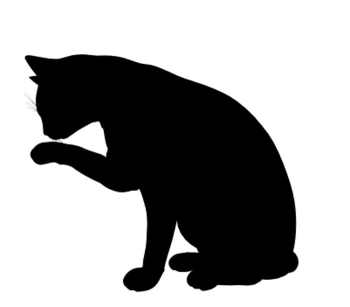 free clipart silhouettes cat