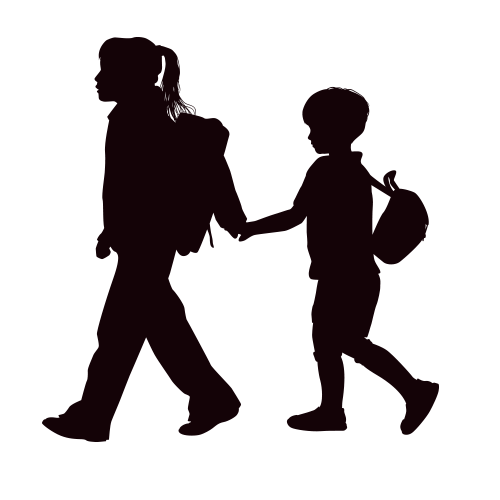 Download Silhouettes Silhouette Children Child PNG Free