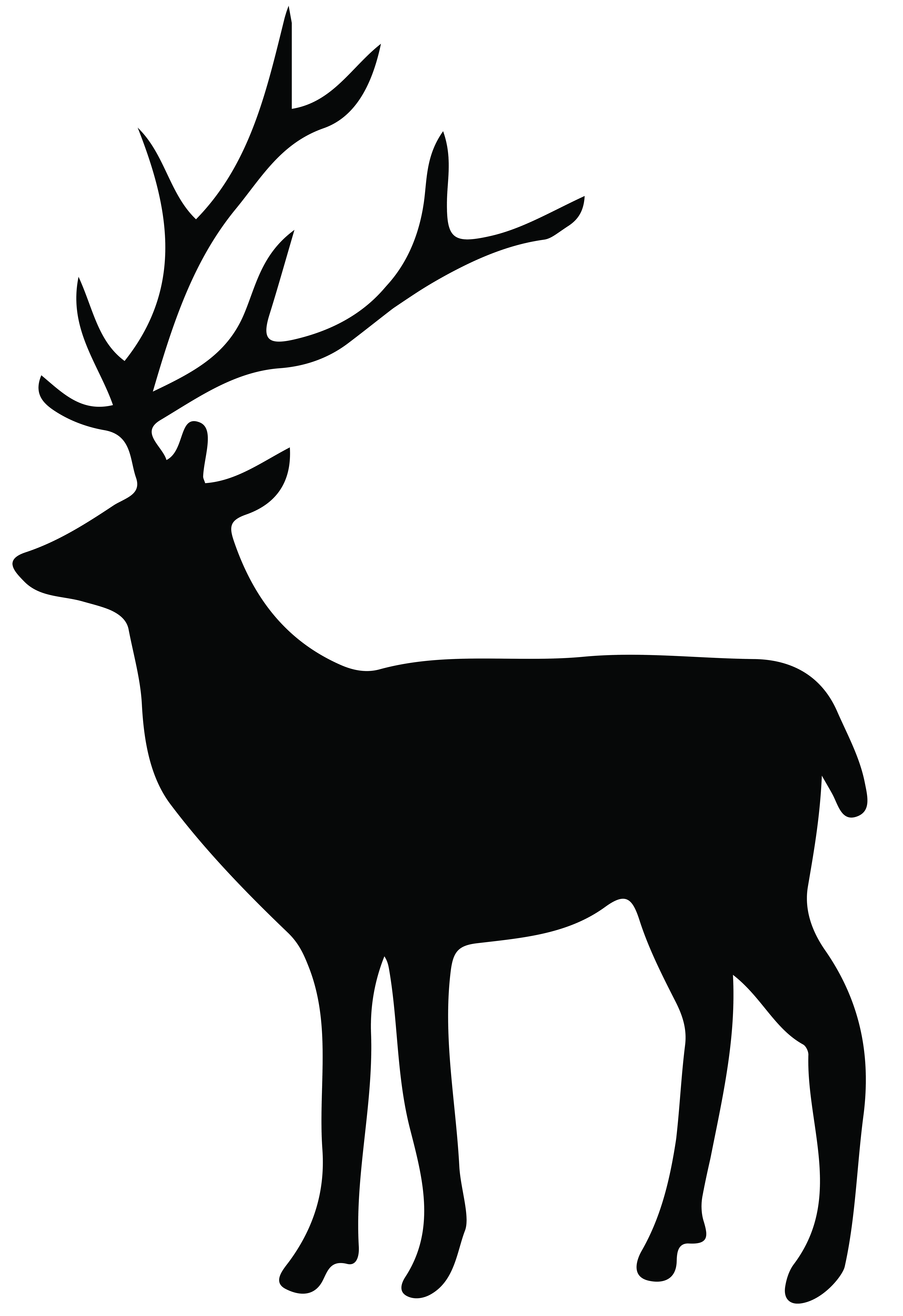 Deer silhouette png.