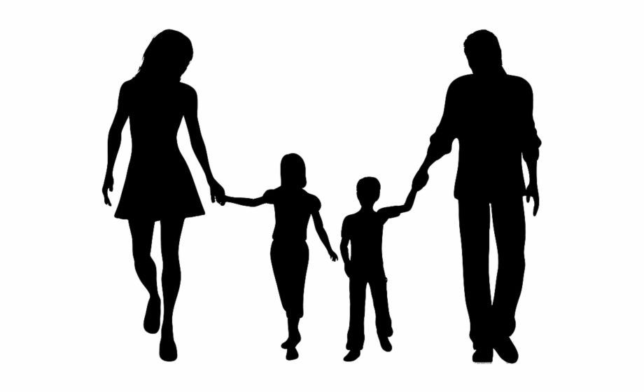 Family silhouettes family.