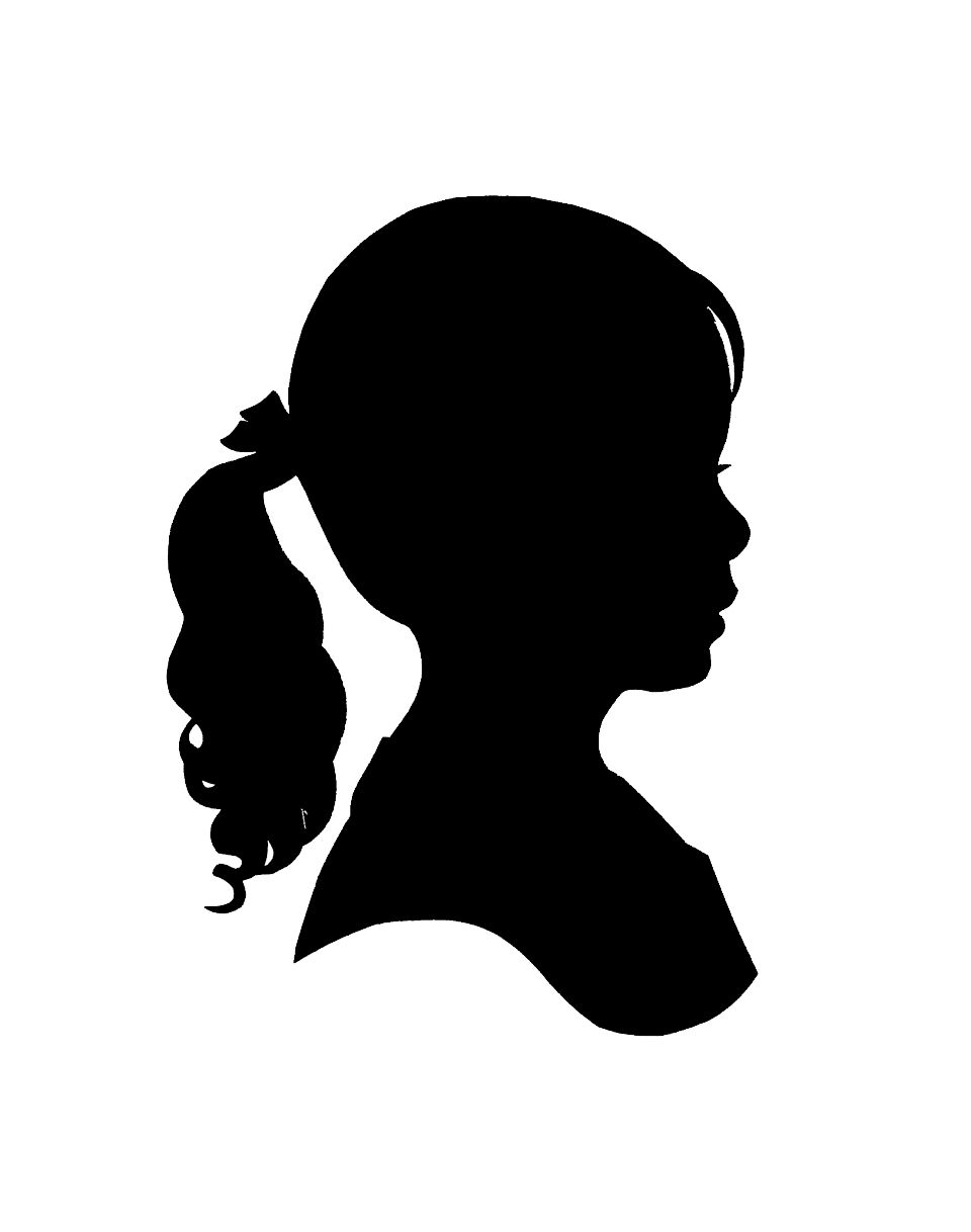 Little girl silhouette.
