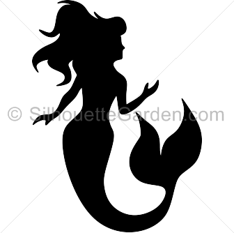 Mermaid silhouette.