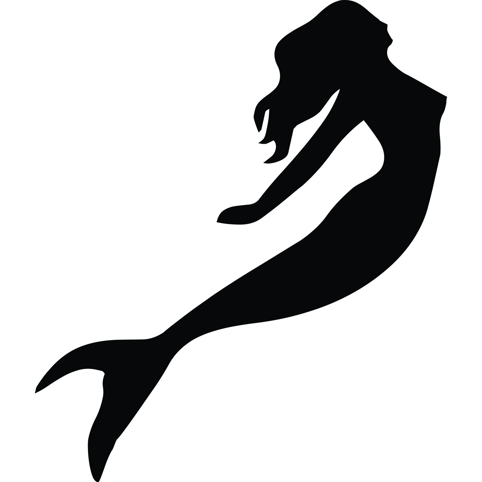 Free silhouette mermaid.