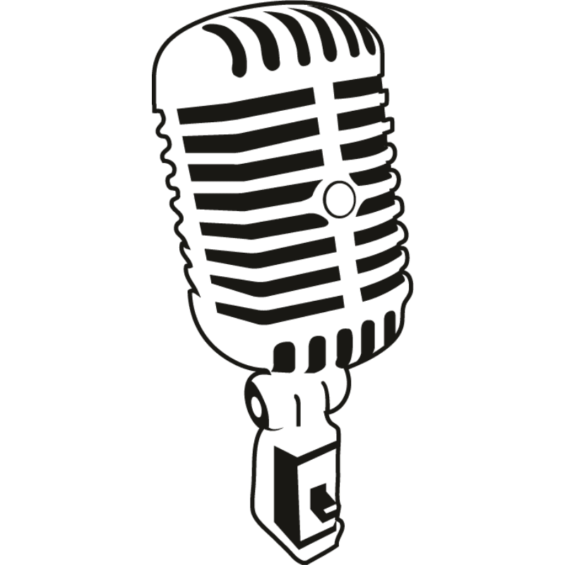 free clipart silhouettes microphone