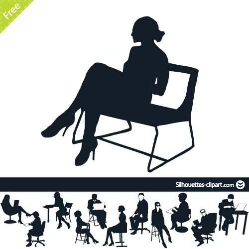 People sitting silhouette.