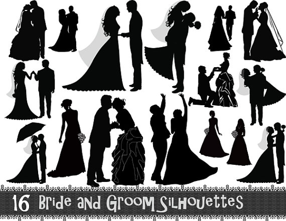 78 wedding silhouette.
