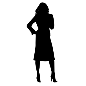 Free woman silhouette.