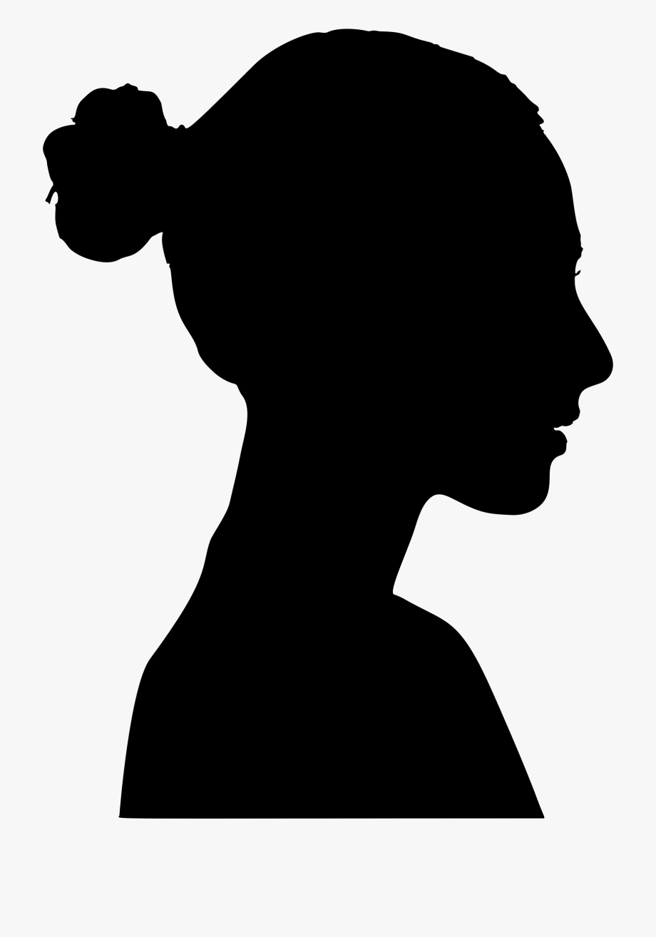 Female profile clipart.