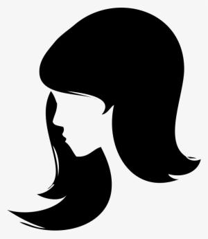 Woman head silhouette.