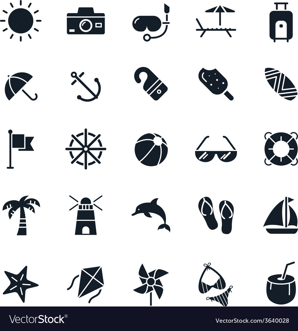 Beach icons.