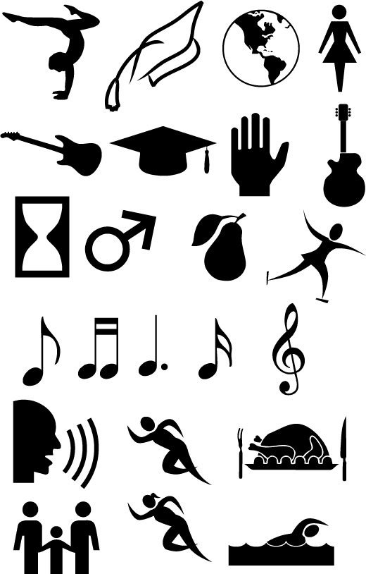 Free graduation symbols.