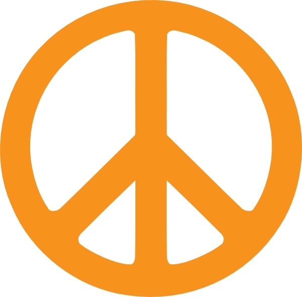 Green peace symbol.