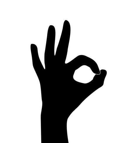 Hand okay symbol.