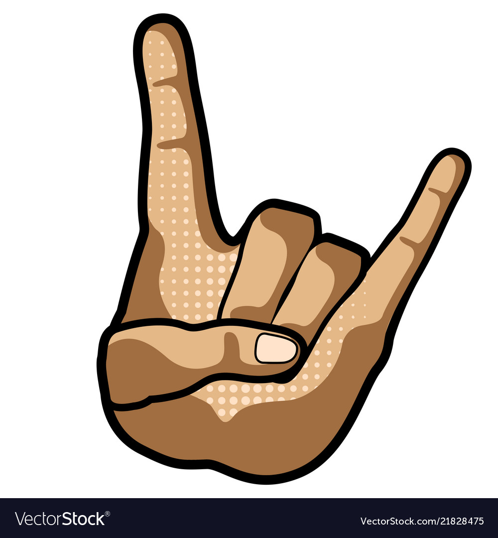 Rock hand symbol.