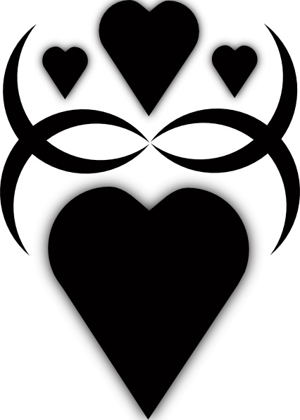 Heart symbol clip.