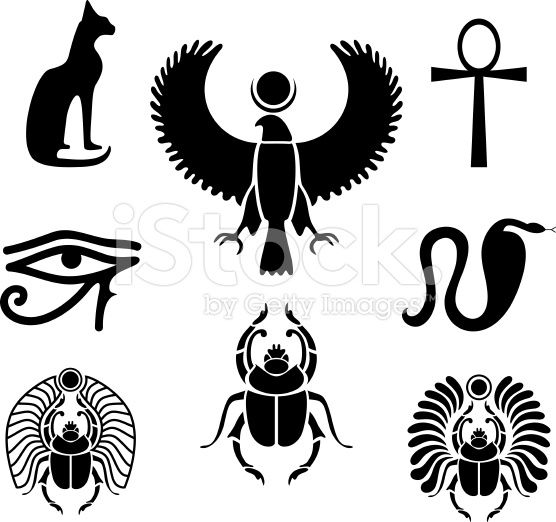 Set egyptian symbols.