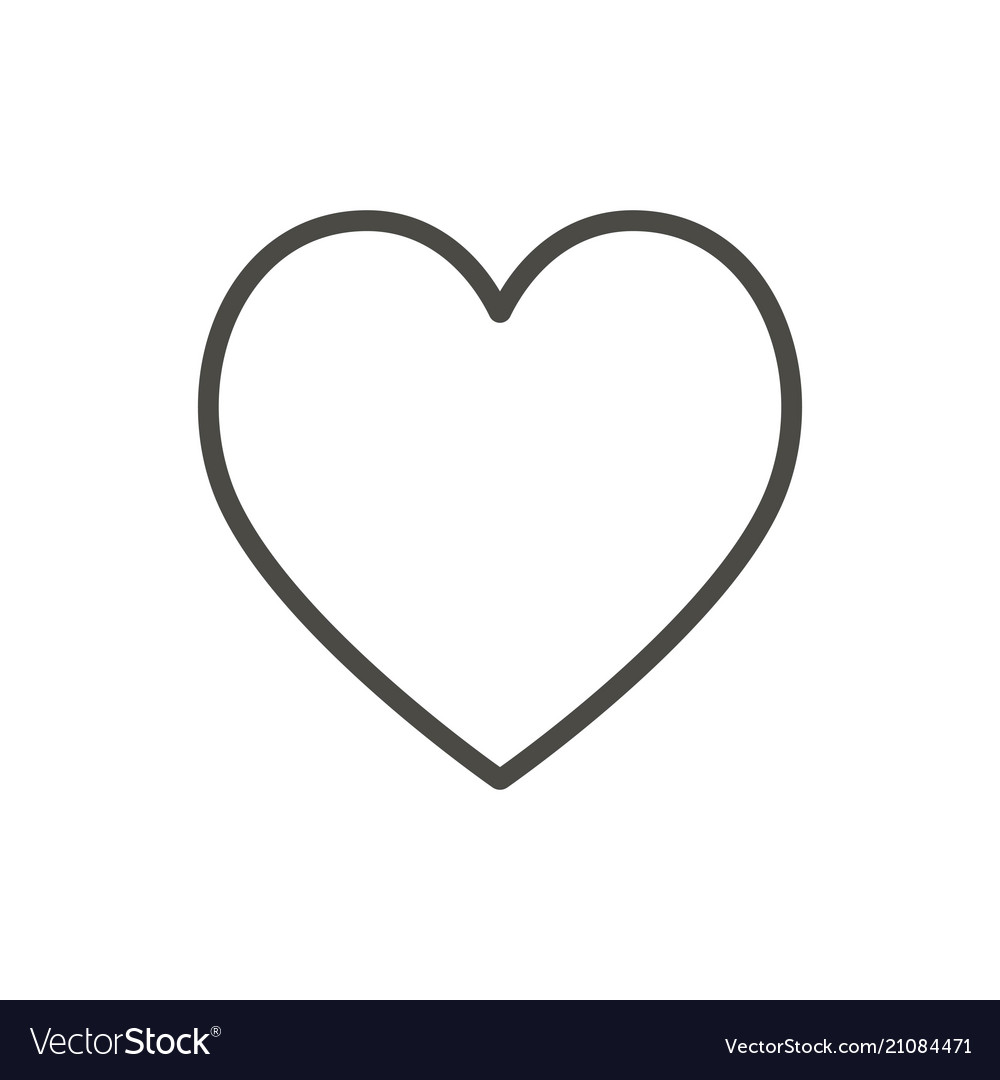 Heart icon line outline love symbol