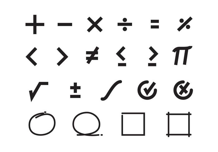 Free math symbols.
