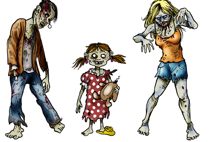 Free zombie cliparts.