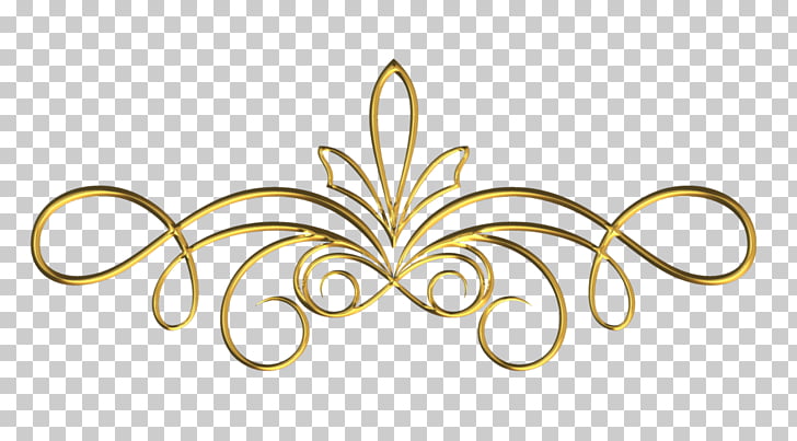 Gold Scroll , wedding ornament, brown ornate decor PNG