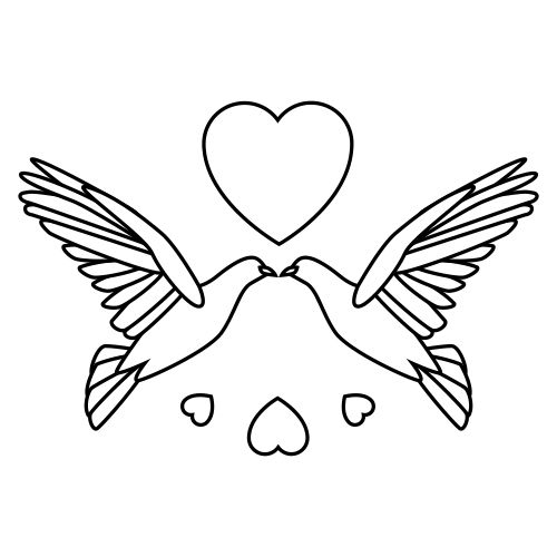 Free Wedding Doves Clipart