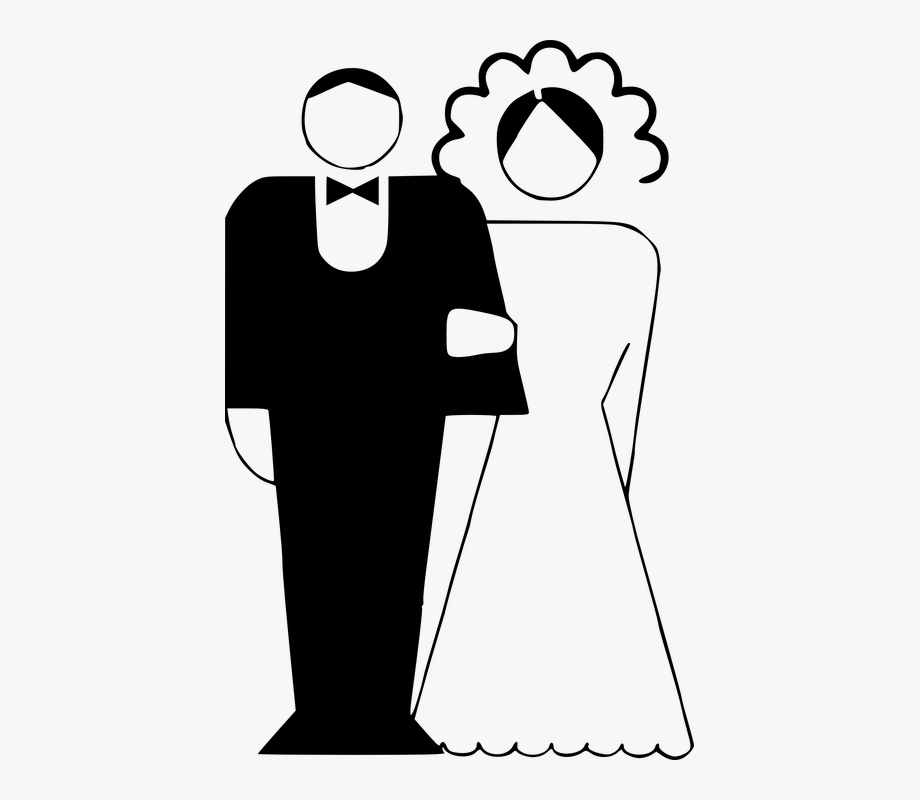 Couple Married Black And White Bride Groom