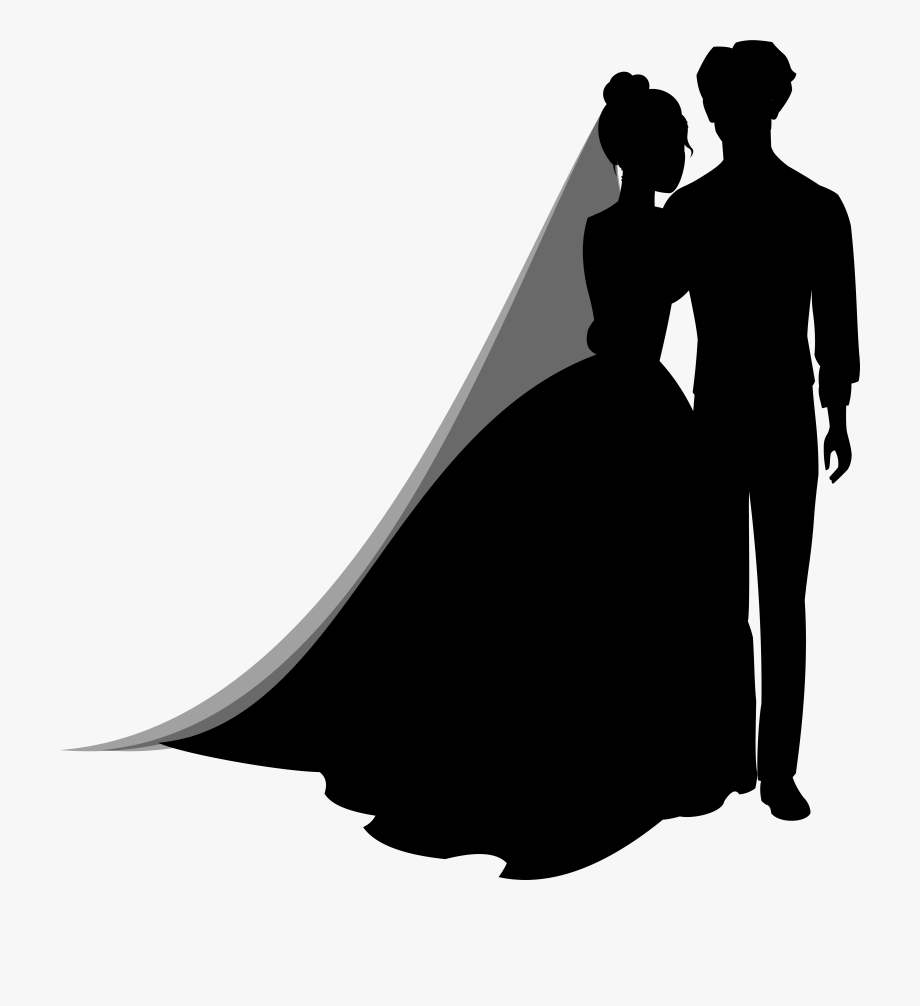 Wedding Couple Silhouettes Png Clip Art