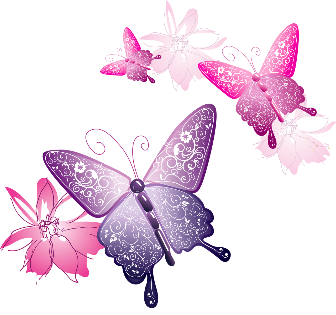 Free butterflies cliparts.