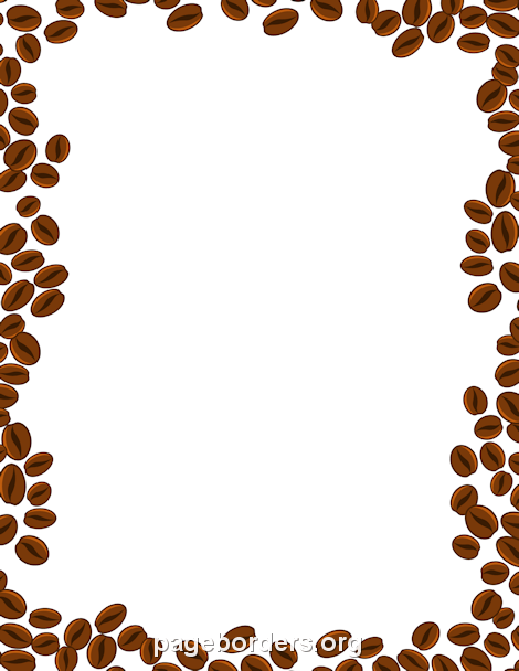 Coffee beans border.
