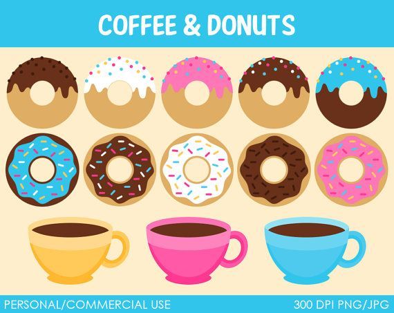 Coffee and Donuts Clip Art Free
