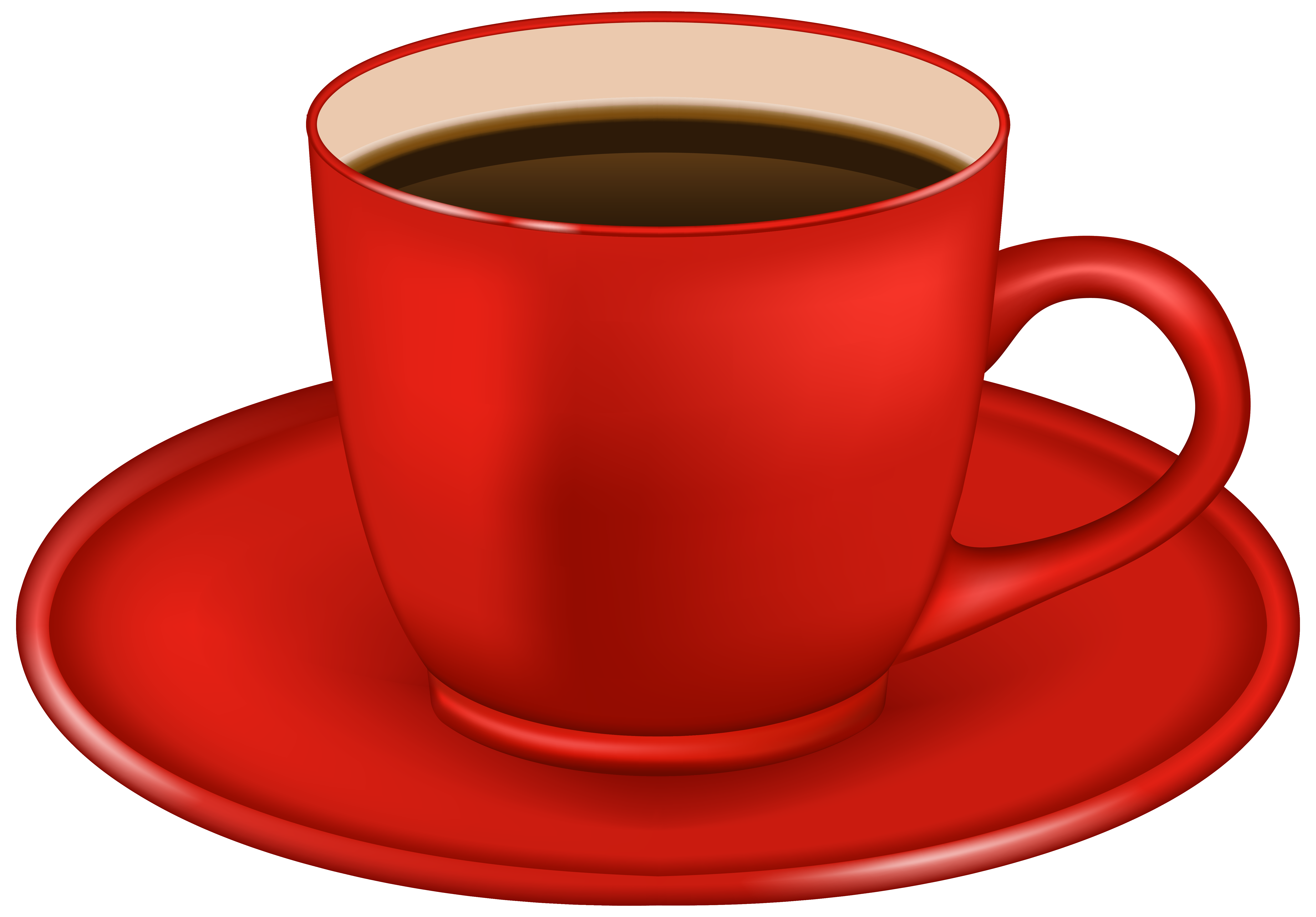 Red Coffee Cup PNG Clipart Image