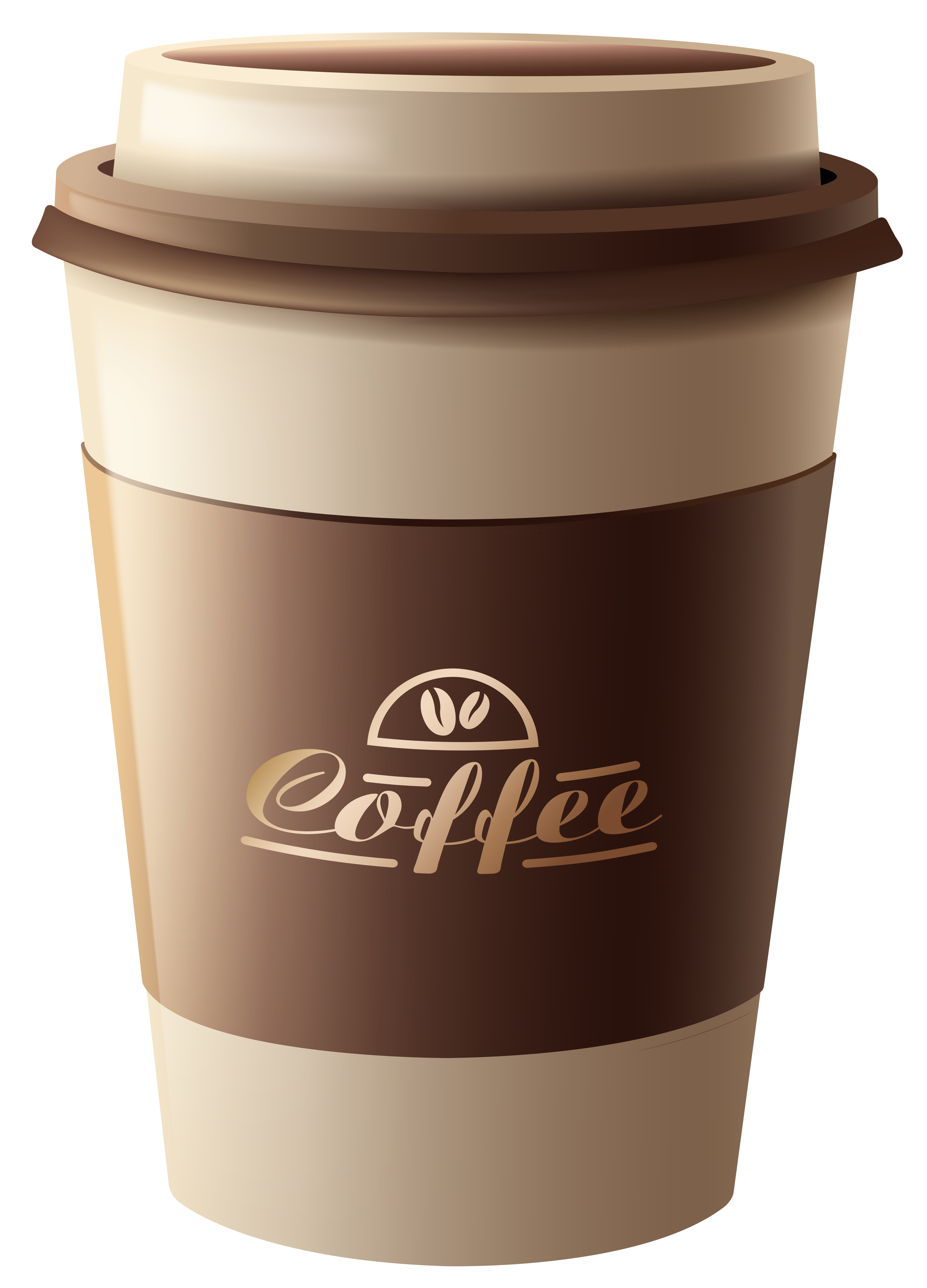 Brown Plastic Coffee Cup PNG Clipart Image