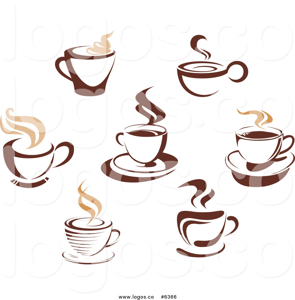 Royalty Free Clip Art Vector Logos of Steamy Brown Coffee