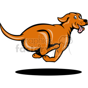 Cartoon dog running.