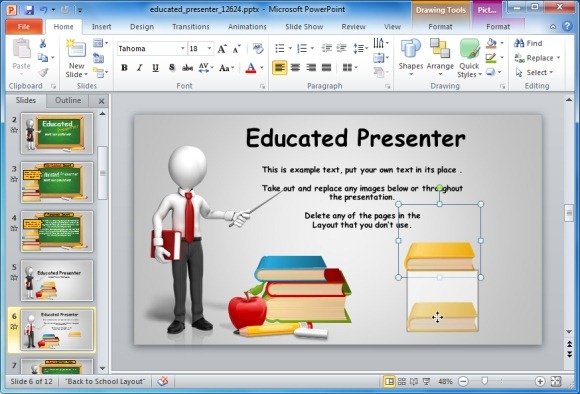 Animated Blackboard Template For Educational PowerPoint