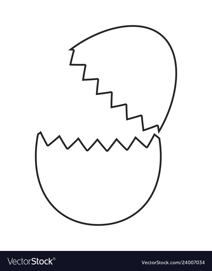 Broken egg silhouette.