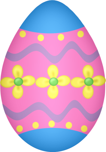 Blue and Pink Easter Egg Clipart
