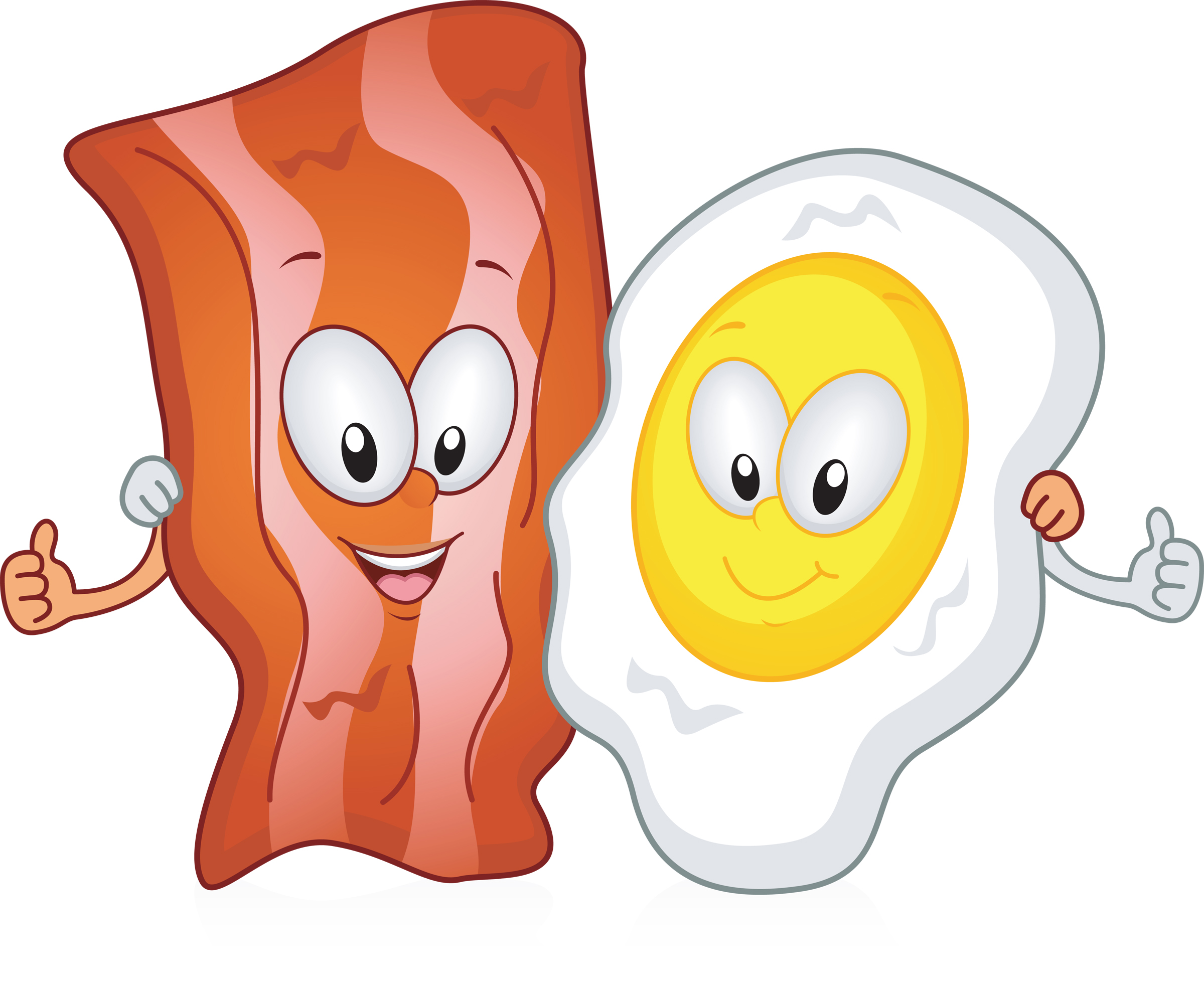 Bacon and eggs clipart kid